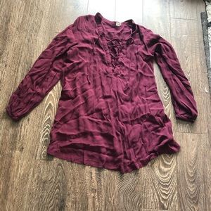 Dress with tie up front detail